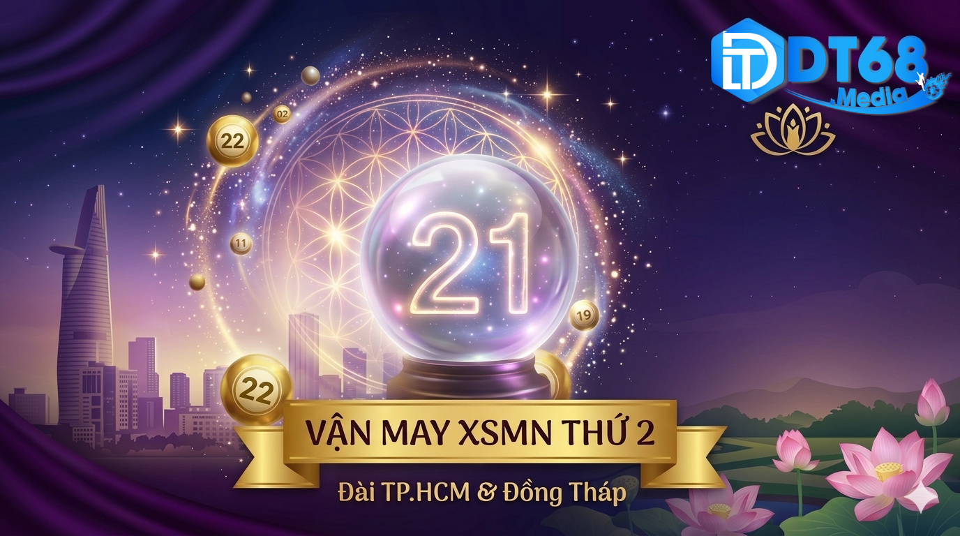 Thần số học và vận may XSMN Thứ 2 đài TP.HCM và Đồng Tháp - DT68 Media